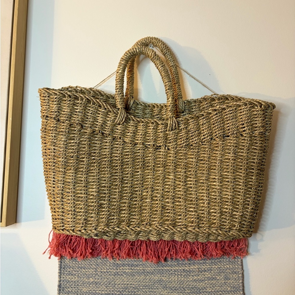 Wicker Shoulder Bag Tote - Picture 2 of 4